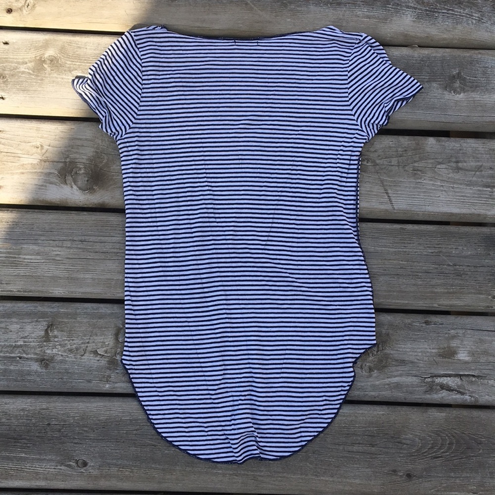(3/$15) Long Breezy Striped Top - Picture 3 of 3